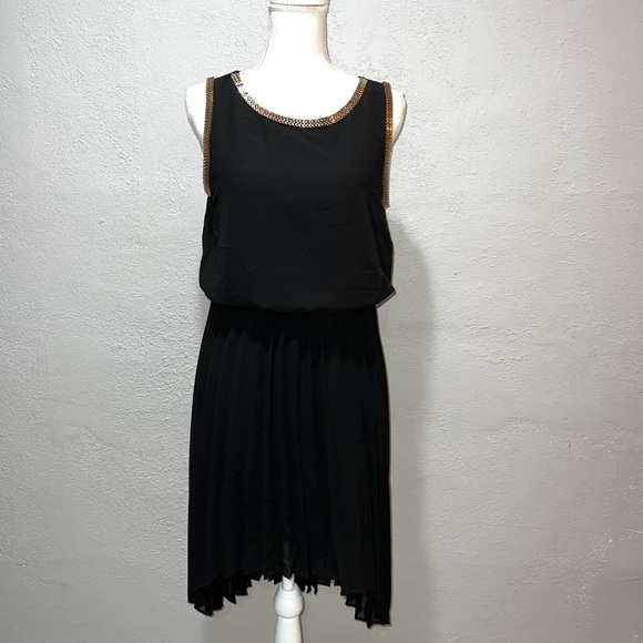 Sans Souci Black High Low Dress Large - Picture 1 of 7